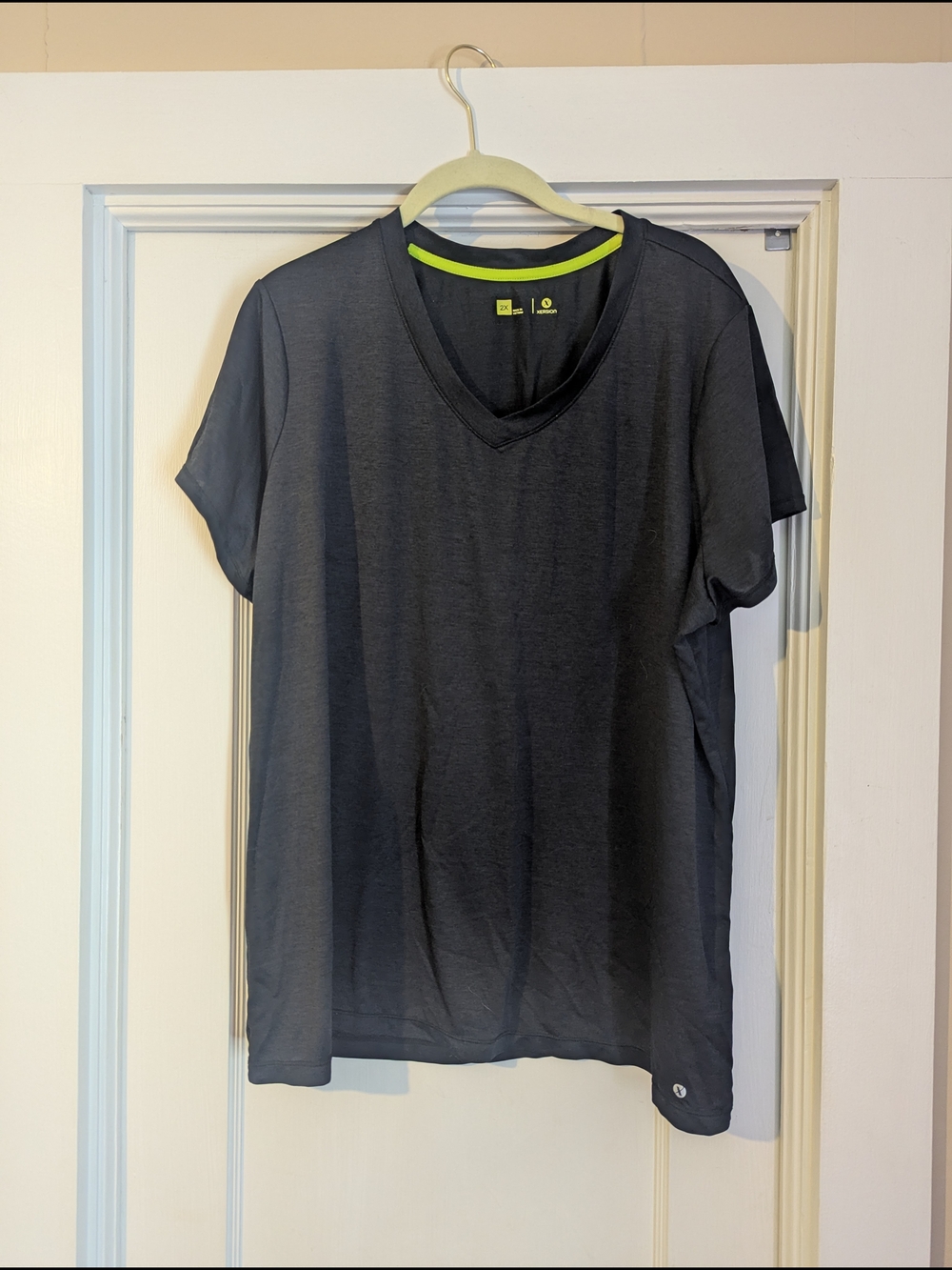 Black V-Neck Athletic Tee